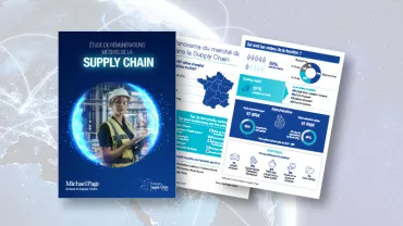 Couverture d'un rapport sur la chaîne d'approvisionnement avec graphique et carte